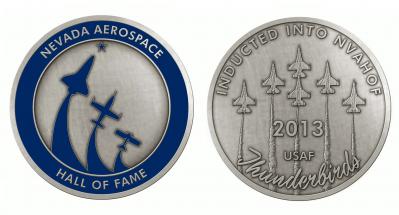 2013 NVAHOF Challenge Coin featuring the US Air Force Thunderbirds